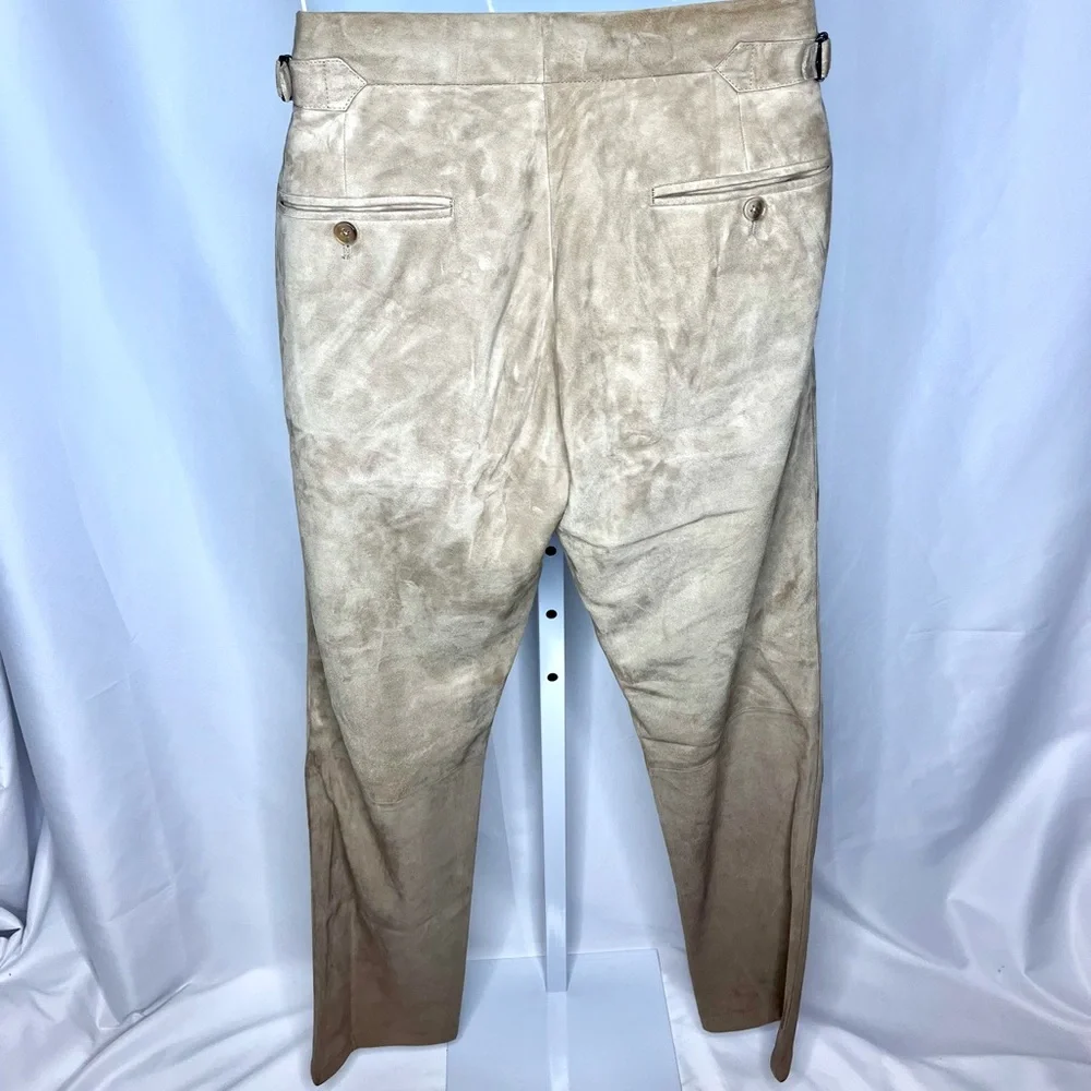 Ralph Lauren Purple Label Lamb Suede Pants – Size 30 (Made in Italy) - Picture 4 of 7